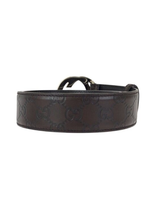Guccissima Interlocking GG Pattern Dark Brown Gold